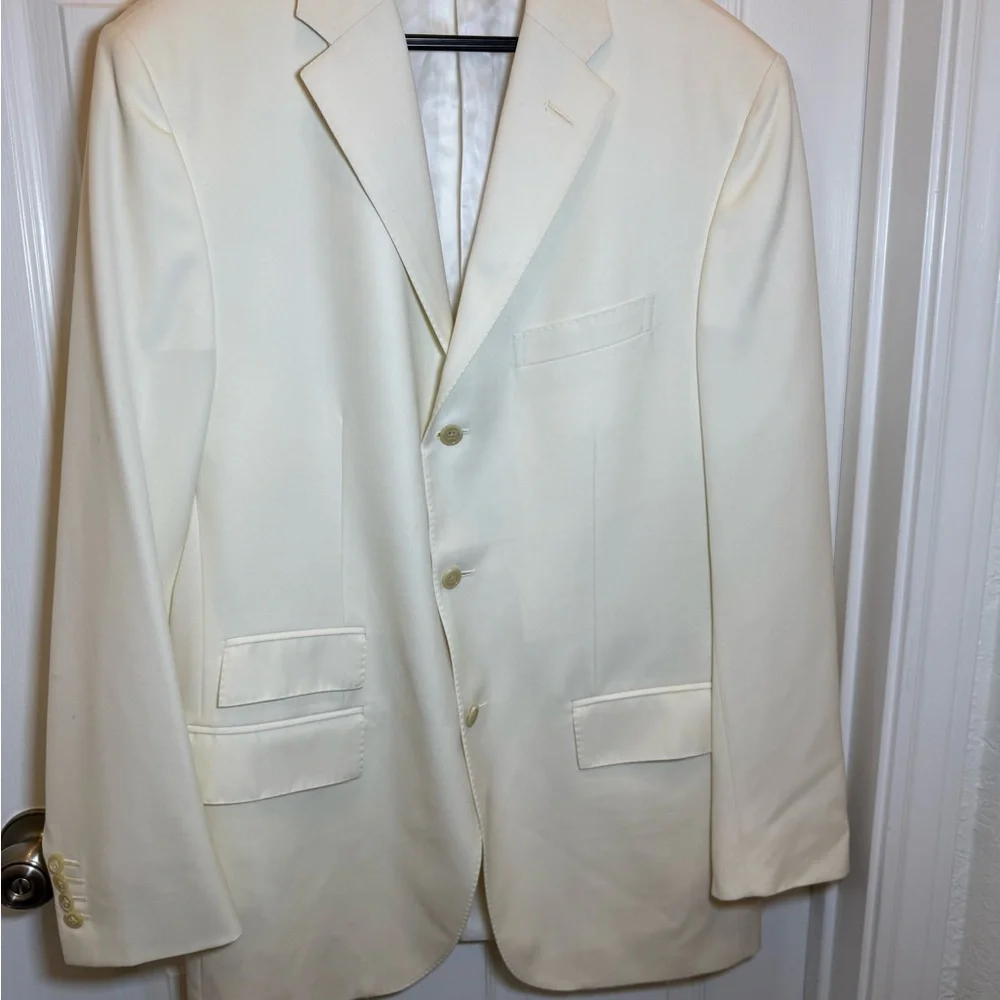 Ralph Lauren Cream‎ Sport Coat with Notched Lapels